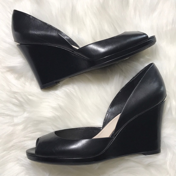 calvin klein black wedges
